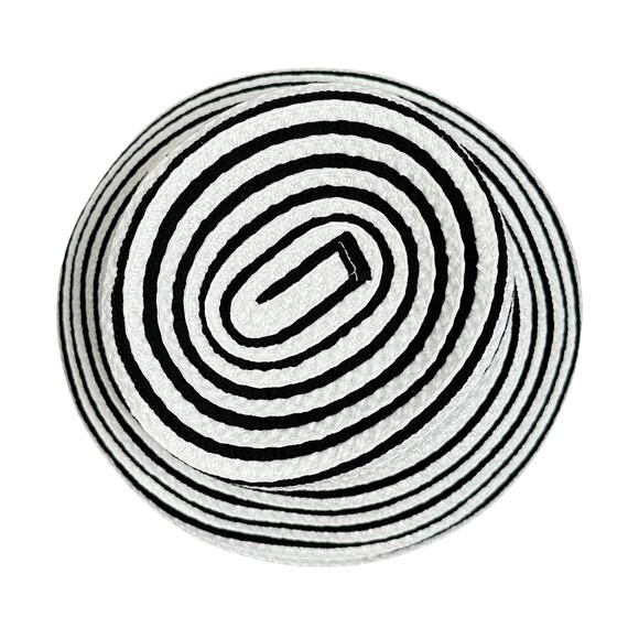Eric Javits Braid Dame Straw Bucket Hat Black White Striped RARE PINK UPF 50+ - Picture 9 of 10